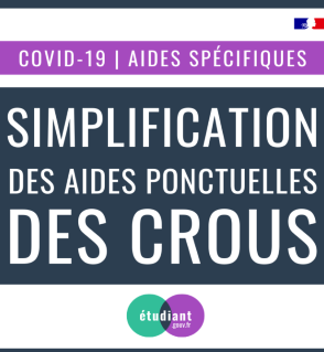 Covid-19 :  Simplification des aides ponctuelles des CROUS