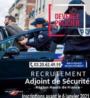 Recrutement d'Adjoint de Sécurité dans la région Hauts-de-France : vous avez jusqu'au 6 janvier