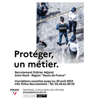 La Police Nationale recrute des policiers adjoints en Hauts-de-France