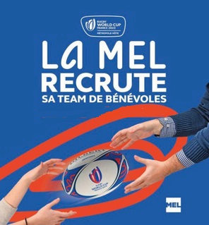 Coupe du Monde de Rugby 2023 : la MEL recrute une centaine de bénévoles !