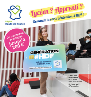 Lycéens et apprentis de la région : demandez votre Carte Génération #HDF !