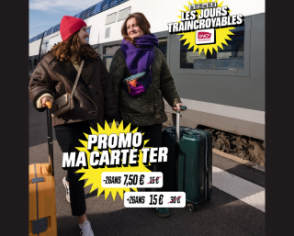 Profitez des Cartes TER à moitié prix du 22 septembre au 5 octobre !