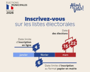 Élections municipales 2026 : dates clés et inscription sur les listes électorales