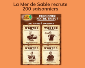 La Mer de Sable recrute 200 saisonniers pour 2026