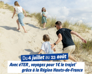 Découvrez la région Hauts-de-France en TER cet été pour 1 €
