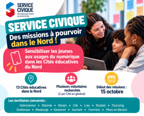 Service Civique : des missions pour sensibiliser les jeunes aux usages du numérique dans le Nord
