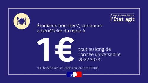 Maintien du repas à 1 euro pour les étudiants précaires